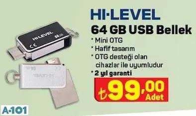 Hİ-LEVEL 64 GB USB BELLEK Hİ-LEVEL 64 GB USB BELLEK